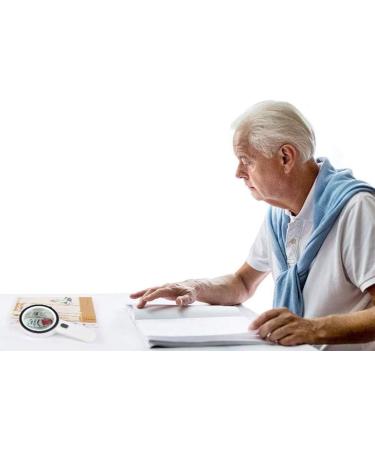 Magnifying Glasses Vision aids 20x Handheld Magnifying Glass 12 Led Light Reading and Uv Light 4inches Illuminated Magnifier- for Reading Inspection Exploring Hobbies and More-White Stationery Office - Buy Online on GoSupps.com