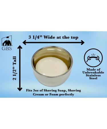 Buy G.B.S Men s Wet Shaving Set - Chrome Brush Stainless Bowl & Natural Soap - International Shipping Available - Buy Online on GoSupps.com
