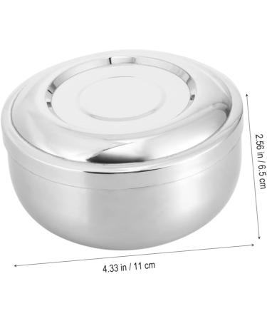 Minkissy Shaving Soap Bowl Set - 2 Bamboo Foam Containers with Lid for Men | Rustproof Steel Razor Holder | Perfect Shaving Accessories - Buy Online on GoSupps.com