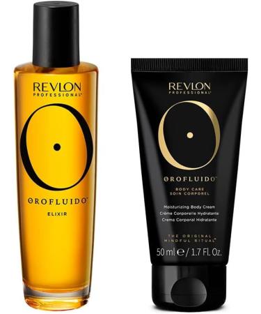Revlon Professional Orofluido The Wellness Set Hair and Body Argan Oil Hair Treatment Moisturizing Body Lotion Wellbeing Gift Set Nourishing Hair Treatment Argan Oil Gift Set Wellness set (3 pieces) - Buy Online on GoSupps.com