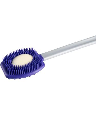 TRI Silicone Wellness Brush - Long Handle Bath & Back Brush Massage Shower Tool Cream Application Aid - Buy Online on GoSupps.com