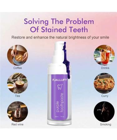 Buy Purple Toothpaste for Whitening - Teeth Stain Removal & Colour Corrector | Fast International Shipping - Buy Online on GoSupps.com
