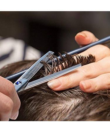 Professional Barber Hair Thinning Shears 6.5 inch - ULG Texturizing Scissors with Razor Edge, Japanese Stainless Steel, Detachable Finger Ring - Buy Online on GoSupps.com