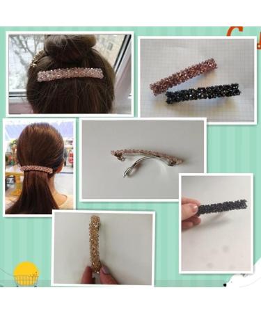 Hair Clips Korean Elegant Hairpins Hairgrips Crystal Rhinestone Barrettes Hair Clips For Women Girls Hair Accessories Blue Hair Clips (Size : TS2034-White) - Buy Online on GoSupps.com