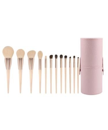12 piece makeup brush set soft animal hair corn silk eye shadow powder powder blusher concealer brush(185mm black) 185mm black