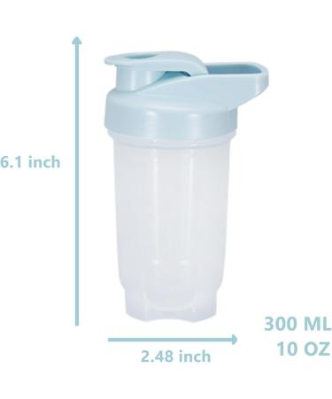 Yayoung 300ml Protein Shaker Bottle - Leak-Proof BPA Free with Sieve & Scale for Smooth Protein Shakes (2PCs Blue & Purple) | International Shipping Available - Buy Online on GoSupps.com