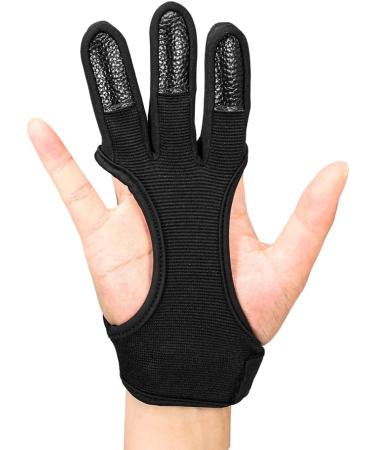 Mumian Archery Protective Leather Glove - Small Black | Finger Tab for Recurve and Compound Bow | Men and Women | Hunting Bow Accessories - Buy Online on GoSupps.com