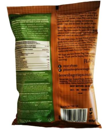 Brown Bag Lightly Salted Cheddar & Onion Oak Smoked Chilli Crisps 60 x 40g - Buy Online on GoSupps.com