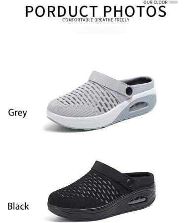 Stratuxx Kaze Women Diabetic Walking Air Cushion Slip-On Orthopedic Sandals - Size 10, Black - Buy Online on GoSupps.com