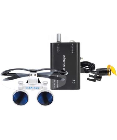 ORILAO 3.5X-420mm Binocular Loupes with LED Headlamp in Black - Surgical Grade Magnifier Loupe - Buy Online on GoSupps.com