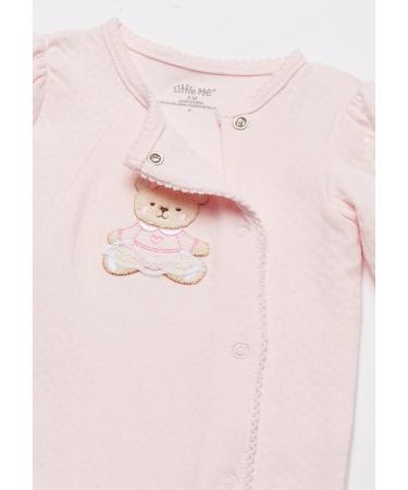 Little Me Baby Girls' Side Snap Footie Premature - Light Pink Pattern | Shop Now - Buy Online on GoSupps.com