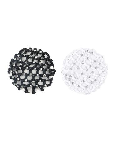 2 Pack Reusable Hair Nets For Buns Womens Kids Children Girls Crochet Bun Net Dance Ballerina Recital Crystal Rhinestone Diamante Princess Ballet Recital Dance Dressage Hair Jewelery Accessories - Buy Online on GoSupps.com