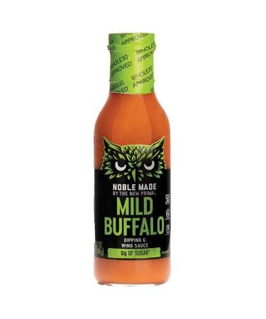 Noble Made by The New Primal Mild Buffalo Dipping & Wing Sauce, Whole30 Approved, Paleo, Keto, Vegan, Gluten and Dairy Free, Sugar and Soy Free, Low Carb and Calorie,  12 Oz Glass Bottle
