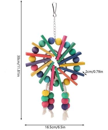 Chew Swing Standing Toy for Parrot Cage - African Grey, Macaw, Budgie, Parakeet, Cockatiel, Cockatoo - Bird Bite Toys - Buy Online on GoSupps.com