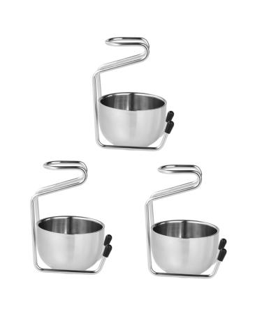 FRCOLOR Glass Bottle 3pcs Holder For Brush Stand Stand Brush Holder Stored Brush Holder Bowl Manual Hand Shaver