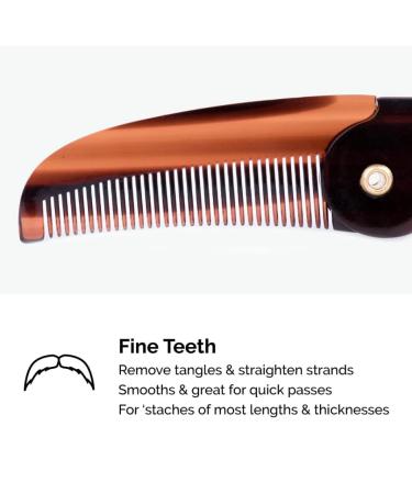 ZEUS Folding Saw-Cut Mustache Comb - Handmade, Best Moustache Pocket Comb (Traditional) - K11 - Buy Online on GoSupps.com
