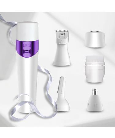 Veru ETERNITY 4 in 1 Women Hair Trimmer - USB Rechargeable Hair Remover for Body, Nose, Ear, Eyebrow, Face, Bikini Line - Cordless Electric Shaver for Home and Travel in Purple - Buy Online on GoSupps.com