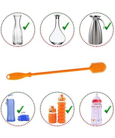 Clisted Bottle Brush Bottle Cleaner for Your Sports Bottle Vase and Glassware Water Bottle Cleaning Brush for Washing Narrow Neck Containers 12.5 Inch 1Pcs - Buy Online on GoSupps.com