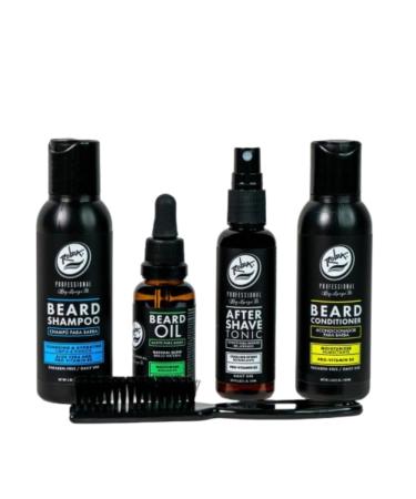 Rolda Beard Care Kit For Men - Beard Grooming Set Includes Beard Shampoo Beard Conditioner After Shave Beard Oil And Mixed Boar Hair Beard Brush - Beard Care For Sensitive Skin