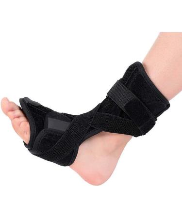 Plantar Fasciitis Splints For Foot Drop Ankle Sprain Achilles Tendinitis & Pain Relief Ankle Foot Orthotic Brace For Women & Men Black
