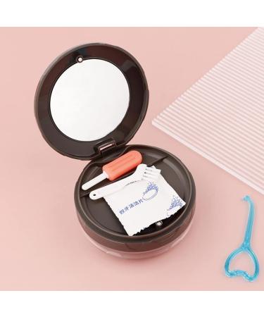 Storage box for orthodontic dental treatments 3-layer portable light prosthesis box leak-proof multifunctional cleaning container for travel cleaning (coffee) dental