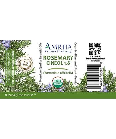 Organic Rosemary Cineol 1.8 Essential Oil 100% Pure Undiluted Rosemarinus officinalis Therapeutic Grade Premium Quality Aromatherapy Oil Tested & Verified 60ML Rosemary 2 Fl Oz (Pack of 1) - Buy Online on GoSupps.com