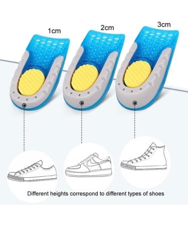 Heightened Insole - 2CM Silicone Gel Invisible Heel Lift Pads for Men & Women | Height Increase Shoe Inserts - Buy Online on GoSupps.com