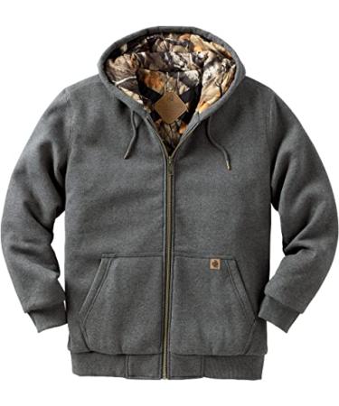 Legendary Whitetails Men's Concealed Carry Guard Insulated Full Zip Hooded Sweatshirt Charcoal Heather X-Large
