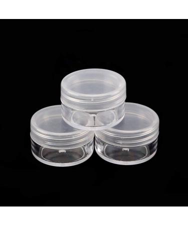 MMLC Credose 5ml Transparent Nail Art Jugs - 100PC Clear Mini Cans for Cosmetics Lip Balm & Rhinestones | International Shipping - Buy Online on GoSupps.com