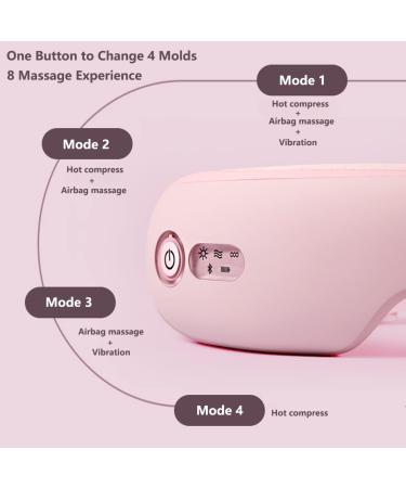 Abhi Electric Eye Massager with Heat & Vibration - Portable Relief for Eye Pollution & Circles - Foldable Pink Eye Care Device - Buy Online on GoSupps.com