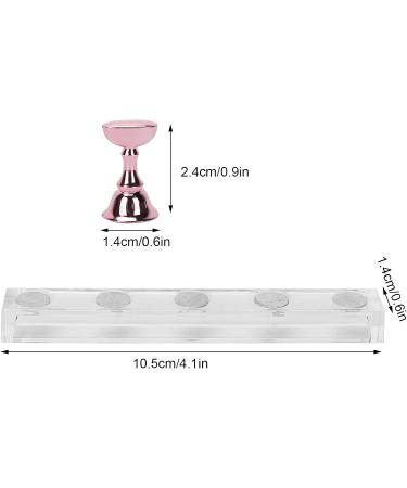 Syrisora Nail Art Display Practice Stand Magnetic Nail Fingernail Tip Holder Manicure Set Tool (Rose Pink) - Buy Online on GoSupps.com