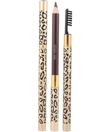Healvian 4 Pcs Double Head Eyebrow Pencil Double Tip Eye Brow Highlighter Leopard Smudgeproof Eyebrown Wooden - Buy Online on GoSupps.com