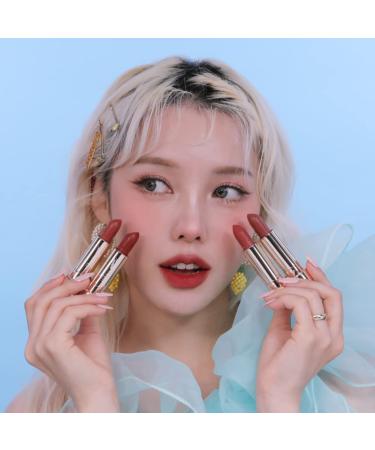 FreshO2 x Pony Bubble Soft Matte Lipstick | Hydrating Vegan Satin Lipstick - Strawberry Puff | Silky Smooth Cruelty-Free | Made in Taiwan - Buy Online on GoSupps.com