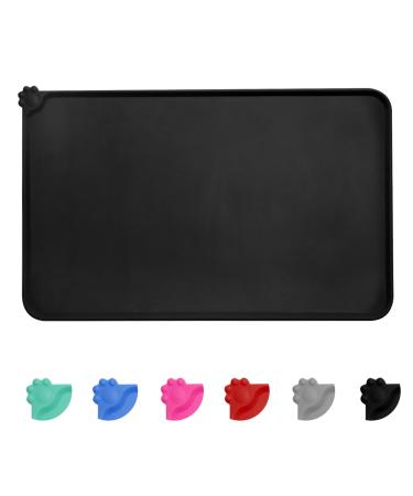 Moacc feed mats for dogs cats food base underlay silicone feed mats slipproof and waterproof for dog cat black 47x30cm small black - Buy Online on GoSupps.com