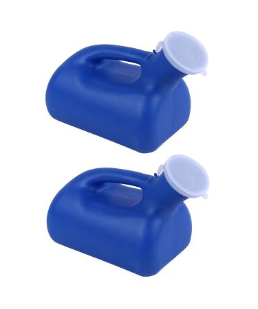 Urinals for Men -with Lid Plastic Material Easy-with Grip Handle for Travel Bottle and Emergency 2000 Ml - Pack of 2 Happy