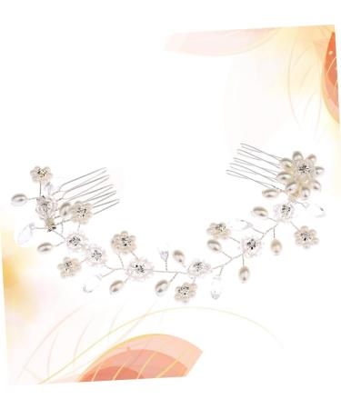 Ipetboom Hair Accessories for Women Pearl Hair Barrettes Rhinestone Barrettes Rhinestone Headpiece Rhinestone Pearl Hair Comb Hair Accessory for Women Tiara Bride Wedding Hairpin - Buy Online on GoSupps.com
