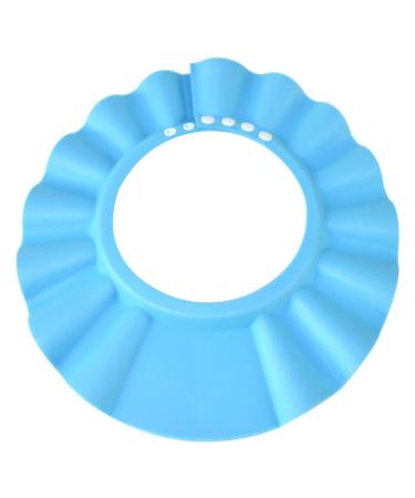 HOOYEE Safe Shampoo Shower Bathing Protection Bath Cap Soft Adjustable Visor Hat for Toddler, Baby, Kids, Children (Blue)