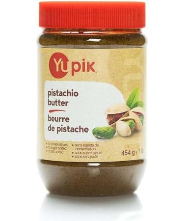 Yupik Natural Pistachio Butter 454 g Kosher Gluten-Free GMO-Free Unsweetened Nut Butter Only Pistachios No Added Sugar No Additives Smooth Spread Source of Fiber Ideal for Snacks Recipes