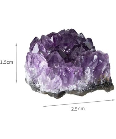 Gift 1pc Natural Quartz Crystal Brazilian Amethyst Cluster Druzy Geode Specimen Stones 2-2.5cm for Full of Texture - Buy Online on GoSupps.com