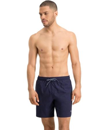 PUMA Men's Mid Length Swim Trunks - Navy Visible Drawstring Shorts for Comfort & Style | International Shipping Available - Buy Online on GoSupps.com