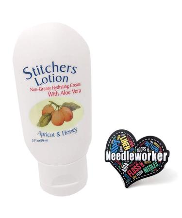 TJ Stitcher's Lotion - Apricot & Honey  2 oz. Tube - Plus Fun Needleworker Magnet Decoration
