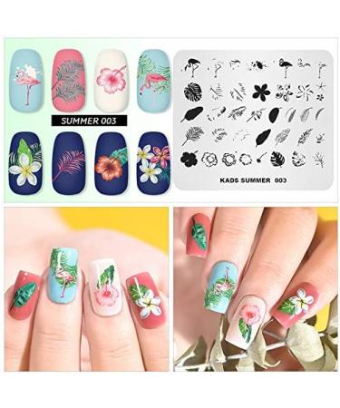 KADS Nail Art Stamping plate Nail Template Nail Art Design Tool Nail DIY Design Image Plate (SU003) - Buy Online on GoSupps.com