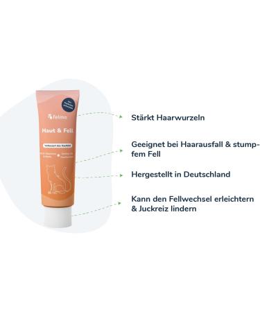 Felmo Skin & Fur Paste for Cats (100g) - Enhances Complexion & Promotes Shiny Fur | International Shipping - Buy Online on GoSupps.com