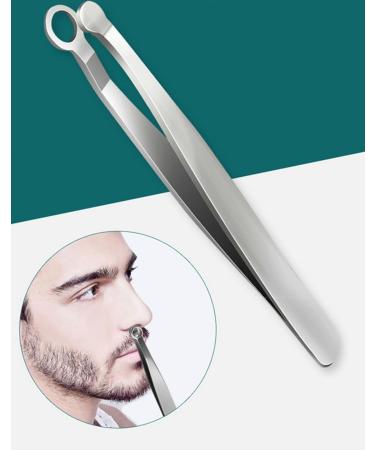 Nose Hair Trimmer for Women and Men Stainless Steel Precision Nose Hair Tweezer Ingrown Hair Tweezers Eyebrow Tweezers Eyelash Clipper Grooming Scissor Safe Round-Headed Hair Remover Tool (Silver) - Buy Online on GoSupps.com