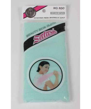 Salux Nylon Japanese Beauty Skin Bath Wash Cloth/Towel - Aquamarine Green | Exfoliating Shower Cloth - Buy Online on GoSupps.com