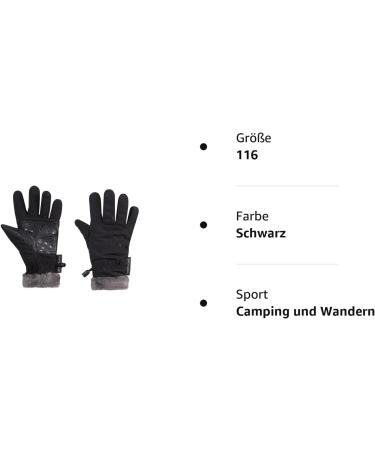 Jack Wolfskin Kids Windproof Softshell Gloves - Black Size 116 | International Shipping Available - Buy Online on GoSupps.com