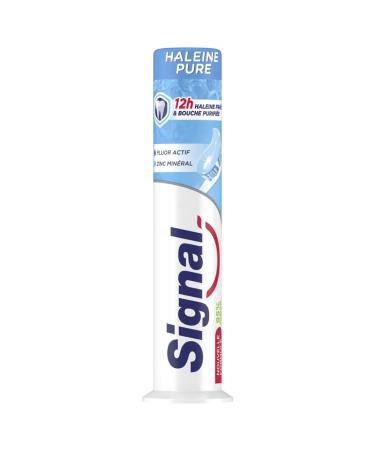 SIGNAL - Pure Breath Toothpaste - 12 hours of fresh breath - Purified mouth - 95% ingredients of natural origin - 100ml