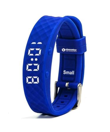 eSeasonGear VB80 8 Alarm Vibrating Watch Silent Vibration Shake Wake ADHD Medication Reminder Blue-Small Small 4.5-7.5"/11-19cm Large 6.5-8.5"/16-21cm