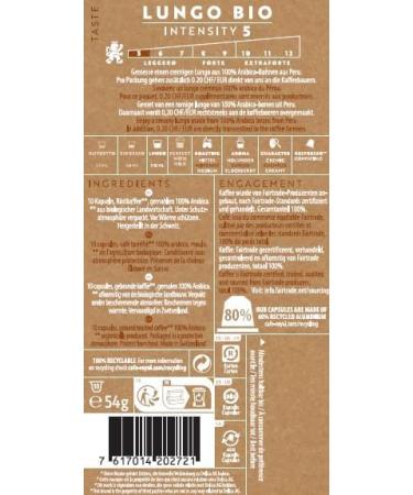  Caf Royal Caf Royal Bio Havelaar Peru Lungo 10 Capsules (R)* Compatible Capsules (Aluminium 5/10 Intensity) - Nespresso Capsules - Pack of 10 - Buy Online on GoSupps.com