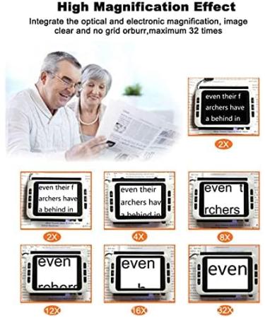 GKPLY LCD Portable Video Digital Magnifier 3.5 Inches Electronic Reading Aid for Visually Impaired Elderly Portable Digital Magnifier Electronic Low Vision Aids with Retractable Bracket. - Buy Online on GoSupps.com